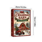 Kerst-adventskalender met 24 glinsterende acryl ornamenten in boerderijdierendesigns om op te hangen 5