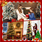 Kerst-adventskalender met 24 glinsterende acryl ornamenten in boerderijdierendesigns om op te hangen 6