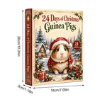 Kerst-adventskalender met 24 schattige 2D-acryl caviaornamenten voor feestelijke decoratie 6