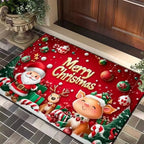 Kerst-entreemat met kerstman, eland en kerstboom, antislip onderkant 2