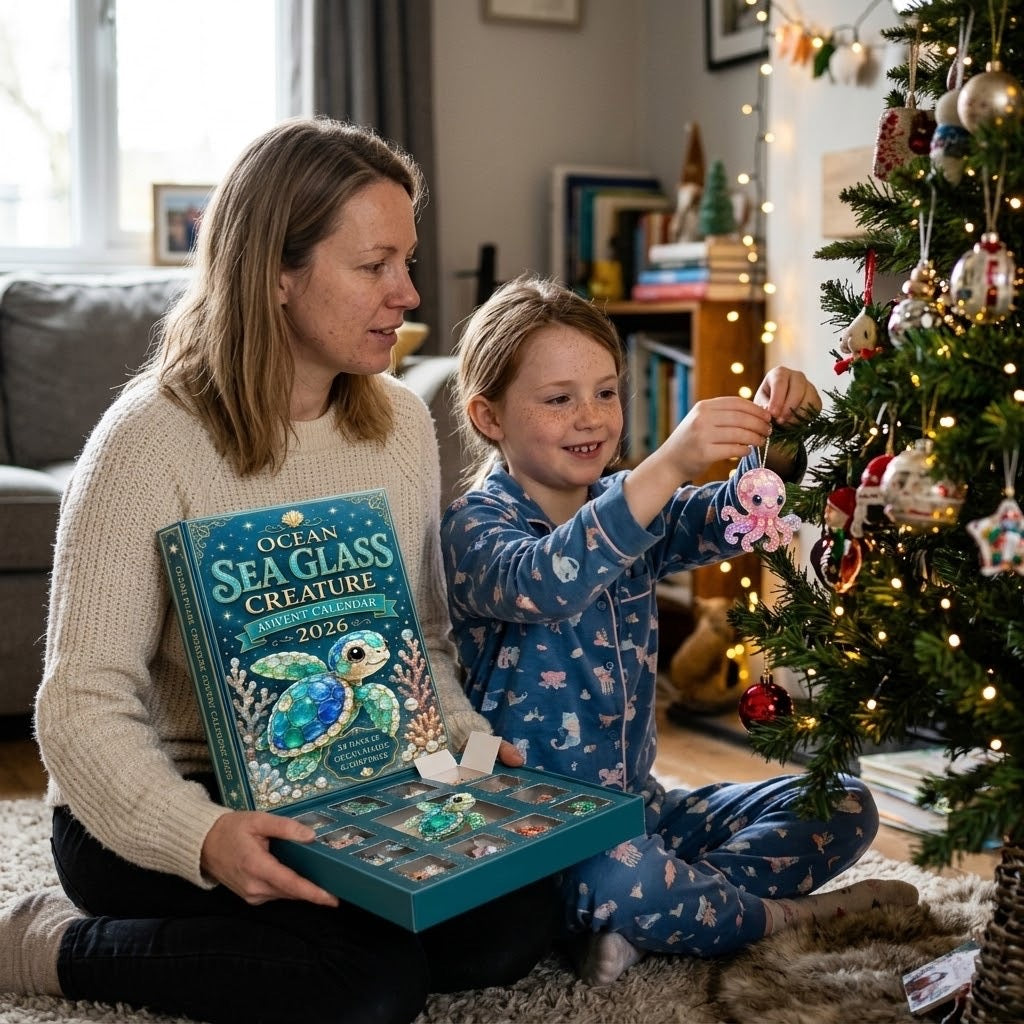Oceaan Zeeglas Zeedieren Adventskalender 2026 - 24 Ornamenten