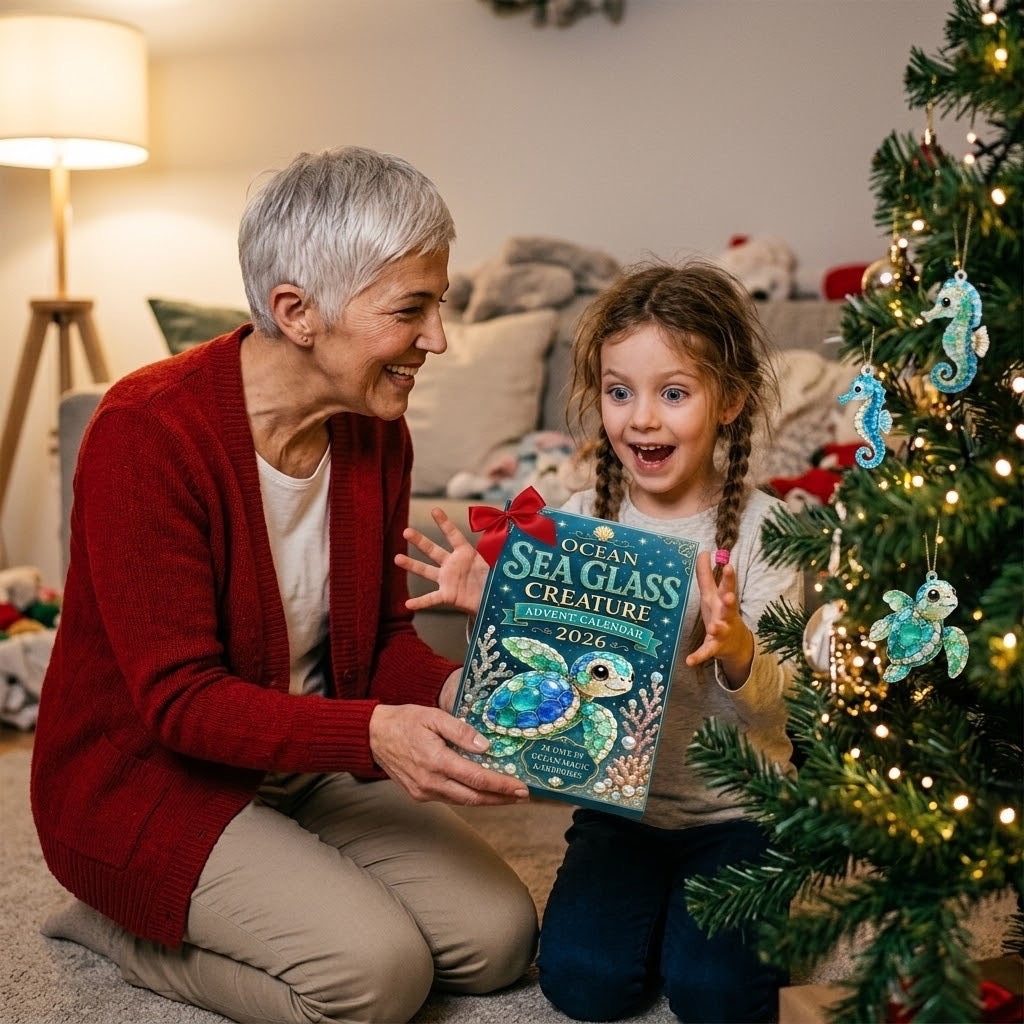 Oceaan Zeeglas Zeedieren Adventskalender 2026 - 24 Ornamenten