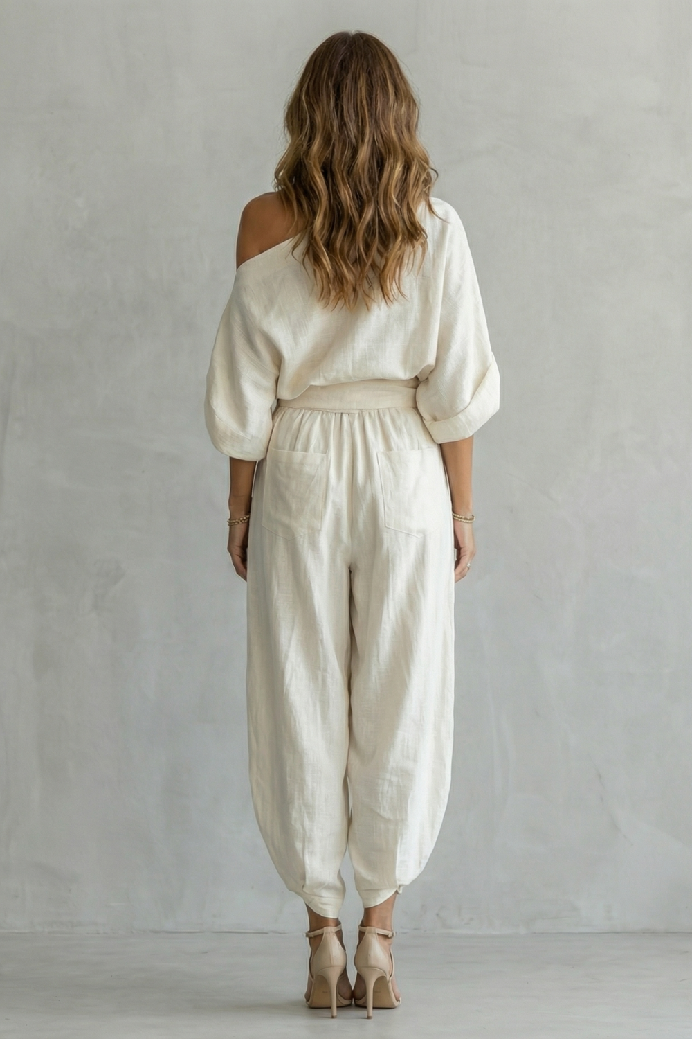 Elegante off-shoulder twee-delige set voor vrouwen. 2