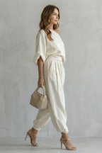 Elegante off-shoulder twee-delige set voor vrouwen. 3
