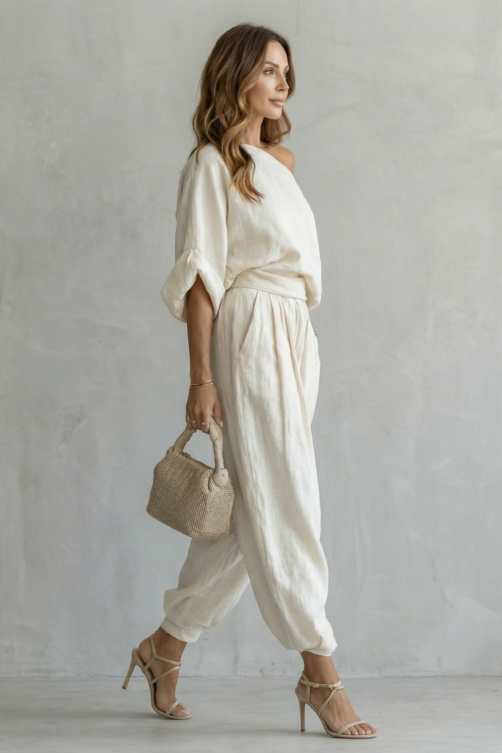 Elegante off-shoulder twee-delige set voor vrouwen. 3
