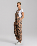 Angelica jumpsuit met scoop halslijn en luipaardprint 12
