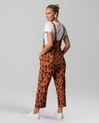 Angelica jumpsuit met scoop halslijn en luipaardprint 5
