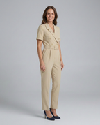 Elegante op maat gemaakte jumpsuit met tailleband voor vrouwen. 11