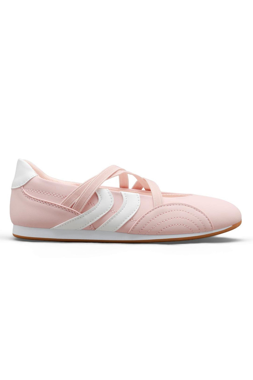 Comfortabele roze Mary Jane trainers met asymmetrische straps. 4