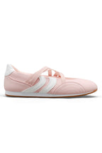 Comfortabele roze Mary Jane trainers met asymmetrische straps. 4