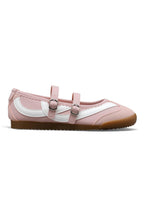 Comfortabele Mary Jane Eclipse Strap Trainers in roze met criss-cross banden. 4