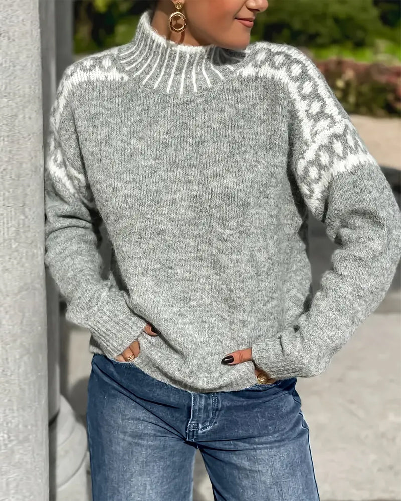 Damen Waffelpullover uit dik Doppelstrick met kuschelige Innenseite