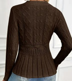 Damenpullover Schößchen uit dik Rippstrick voor knusse warmte Elegant 4