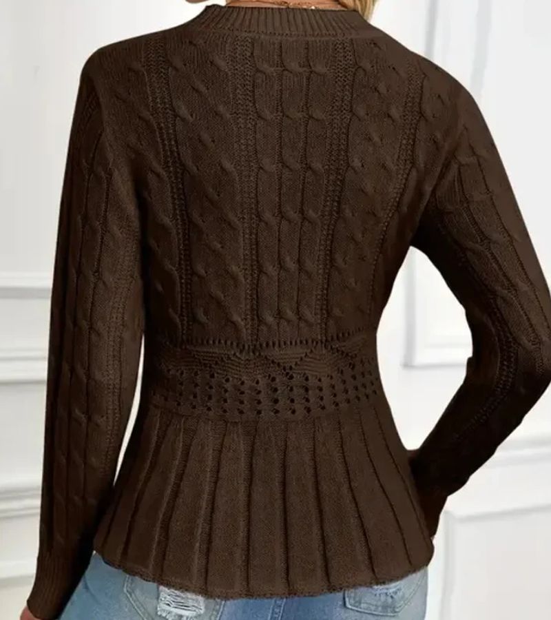 Damenpullover Schößchen uit dik Rippstrick voor knusse warmte Elegant 4