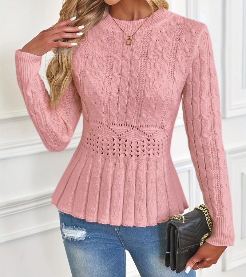 Damenpullover Schößchen uit dik Rippstrick voor knusse warmte Elegant 5