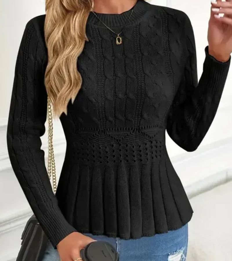 Damenpullover Schößchen uit dik Rippstrick voor knusse warmte Elegant 8