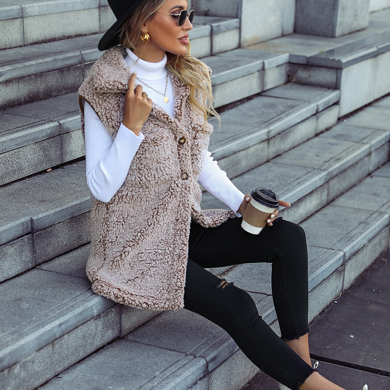 Dames Cardigan met Kapuze en Taschen Jully Warm afbeelding 4