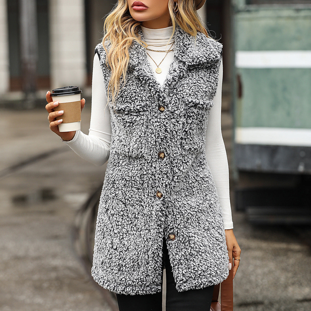 Dames Cardigan met Kapuze en Taschen Jully Warm afbeelding 7