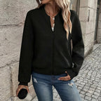 Elegante dames cardigan met rits in gestructureerde stof 8