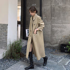 Stijlvolle dames oversized trenchcoat met revers en verlengd ontwerp 3