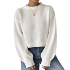 Stijlvolle dames feinstrickpullover met rondhals en lange mouwen. 6