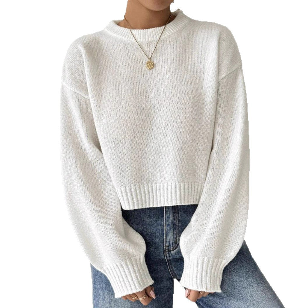 Stijlvolle dames feinstrickpullover met rondhals en lange mouwen. 6