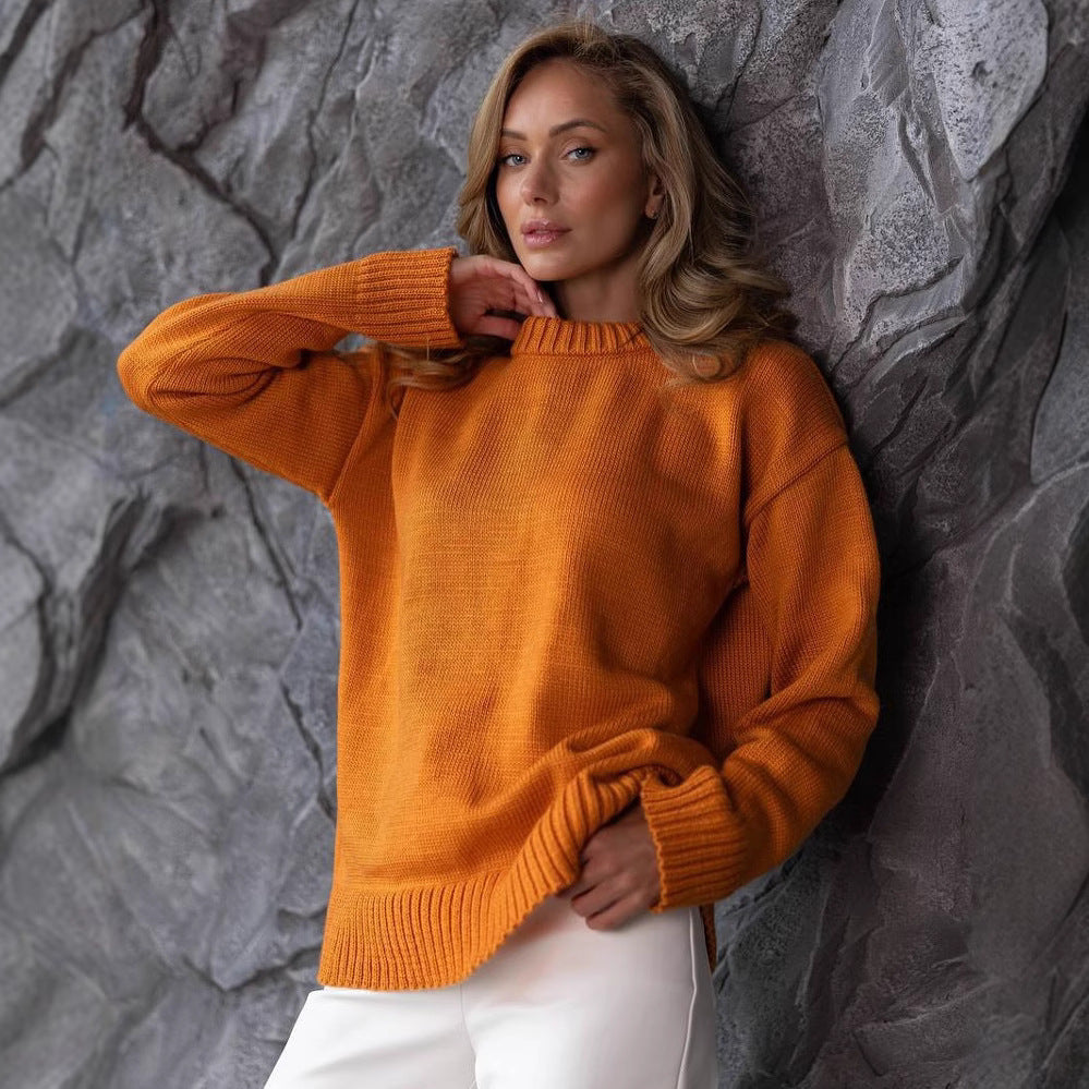Dames Grobstrickpullover Langarm met warme Passform Stijlvol afbeelding 2