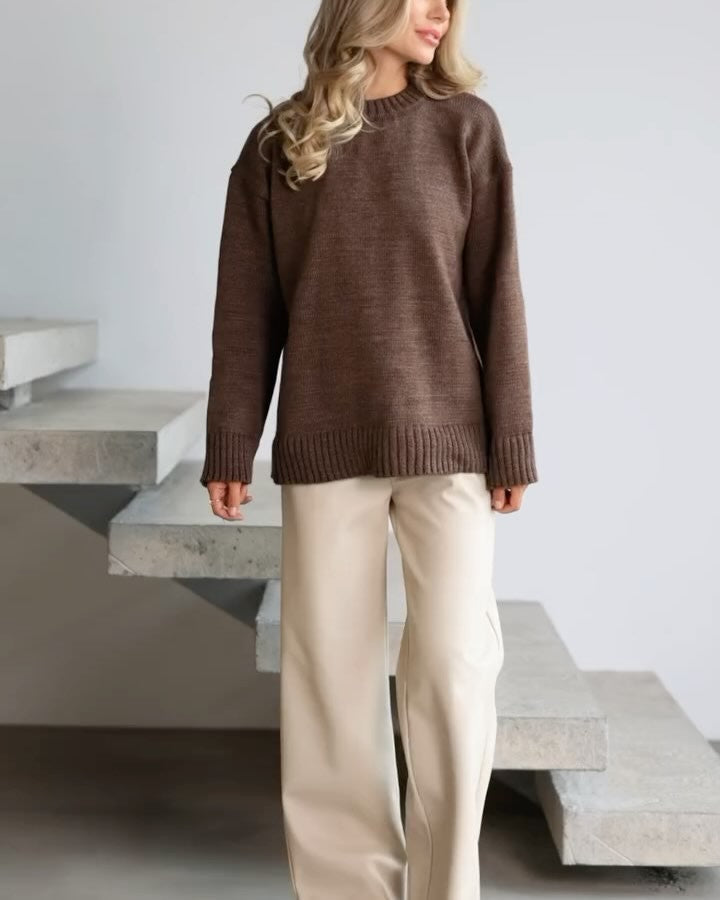 Dames Grobstrickpullover Langarm met warme Passform Stijlvol afbeelding 6
