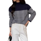 Dames Grobstrickpullover met Stehkragen Jully in grijs 4