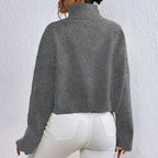 Dames kragenpullover met hoog kraag in stijlvol ontwerp 2