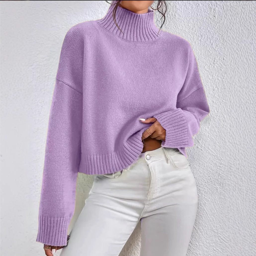 Dames kragenpullover met hoog kraag in stijlvol ontwerp 4