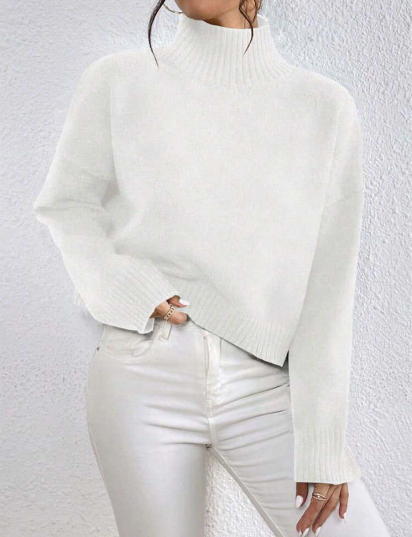 Dames kragenpullover met hoog kraag in stijlvol ontwerp 8