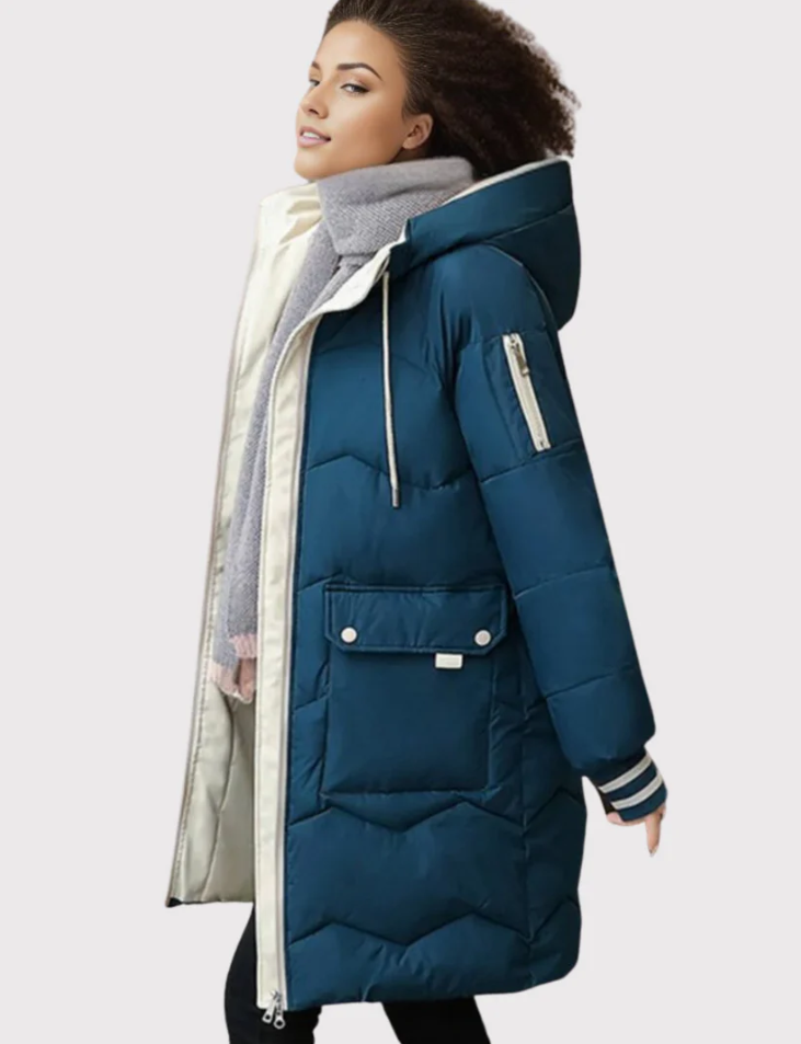 Dames parka met warme voering in stijlvol ontwerp. 7