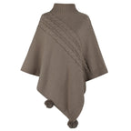 Dames poncho met modern vlechtpatroon en zachte uitstraling. 4
