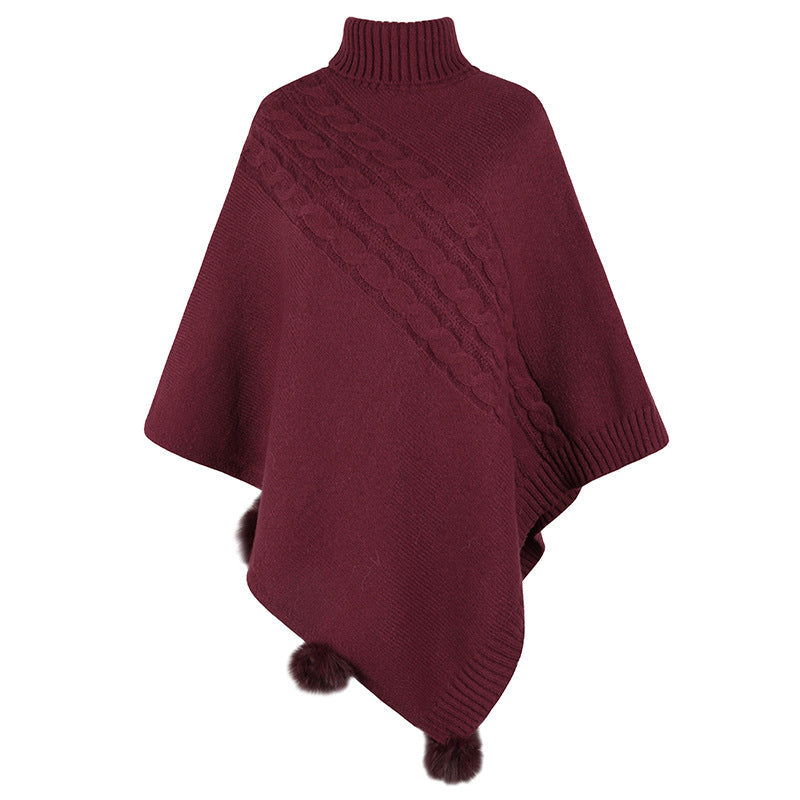 Dames poncho met modern vlechtpatroon en zachte uitstraling. 7
