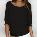 Dames pullover met U-boot uitsnijding in comfortabele stijl.