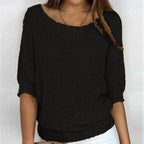 Dames pullover met U-boot uitsnijding in comfortabele stijl.