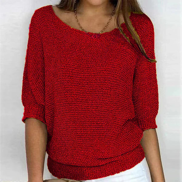 Dames pullover met U-boot uitsnijding in comfortabele stijl. 3