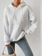 Comfortabele dames pullover met capuchon in oversize stijl. 2