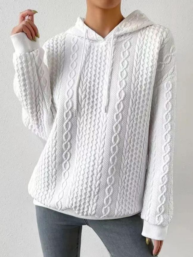 Comfortabele dames pullover met capuchon in oversize stijl. 3