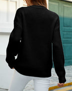 Dames pullover uit dik strik met rondhals voor warme dagen 8