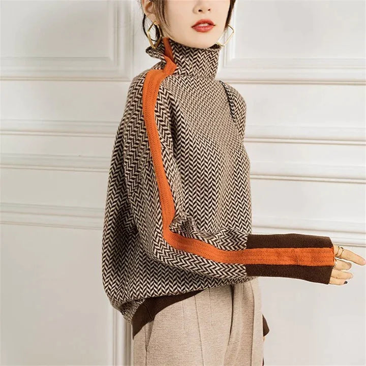 Stijlvolle dames rollkragenpullover in tijdloze elegantie.