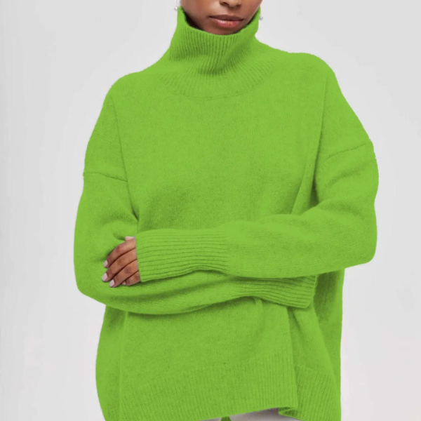 Dames rollkragenpullover met casual stijl in blauw 11