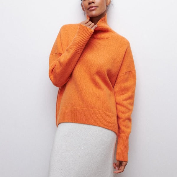 Dames rollkragenpullover met casual stijl in blauw 2