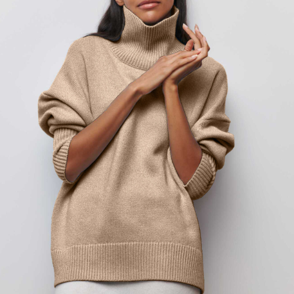 Dames rollkragenpullover met casual stijl in blauw 3