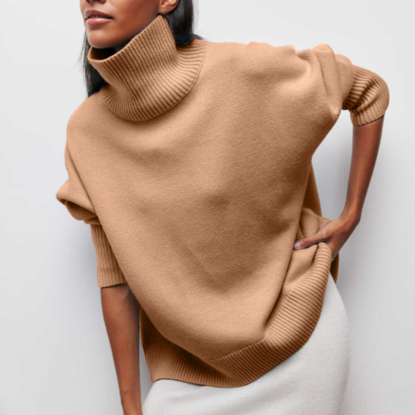 Dames rollkragenpullover met casual stijl in blauw 5