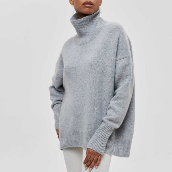 Dames rollkragenpullover met casual stijl in blauw 6