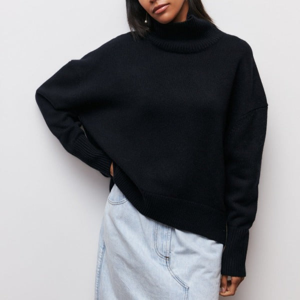 Dames rollkragenpullover met casual stijl in blauw 7