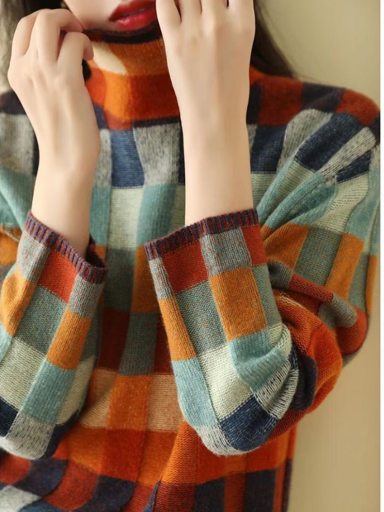 Stijlvolle dames rollkragenpullover met elegant snit in gebreide stof. 4