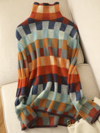 Stijlvolle dames rollkragenpullover met elegant snit in gebreide stof. 5